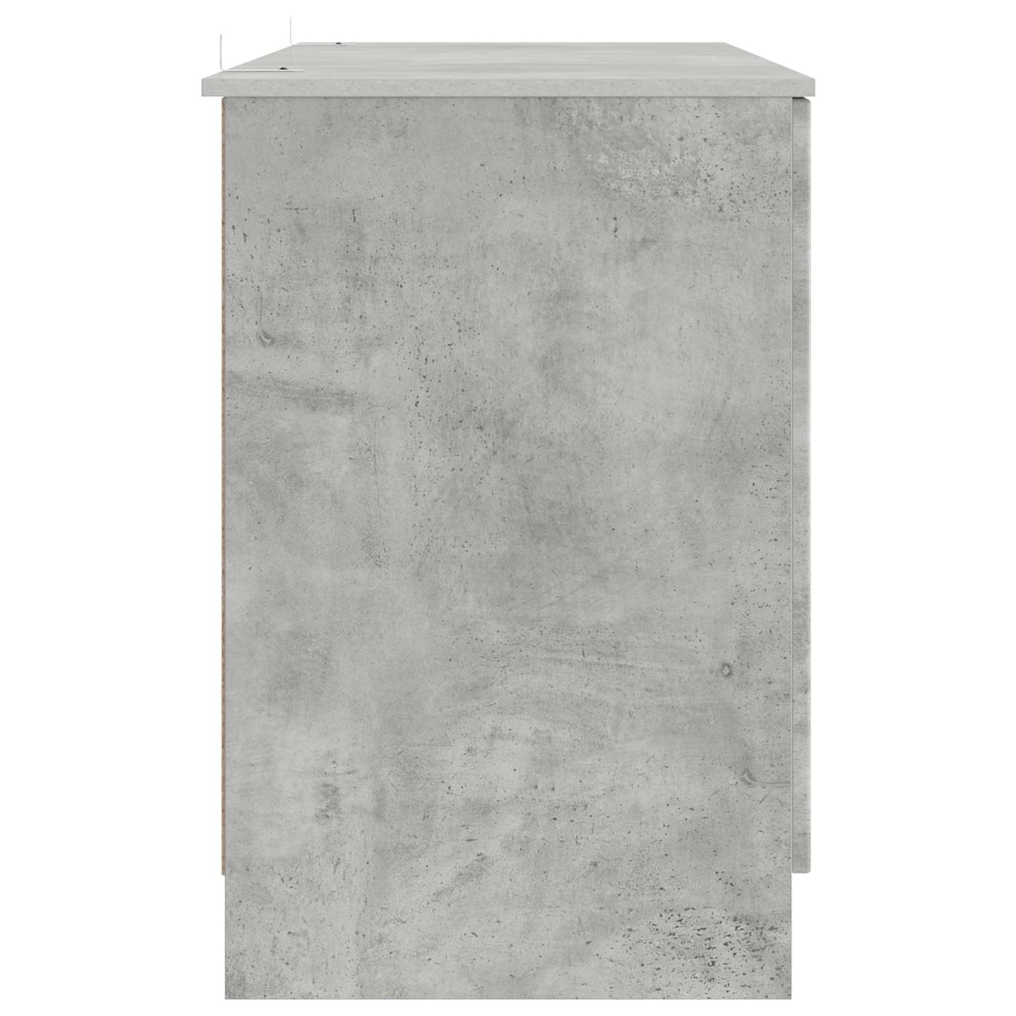 Desk with Door Concrete Grey 142.5 x 50 x 75 cm Engineered Wood