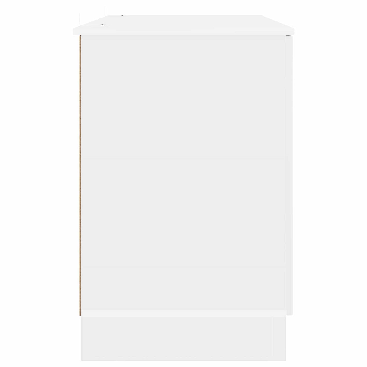 Desk High Gloss White 142.5 x 50 x 75 cm Engineered Wood