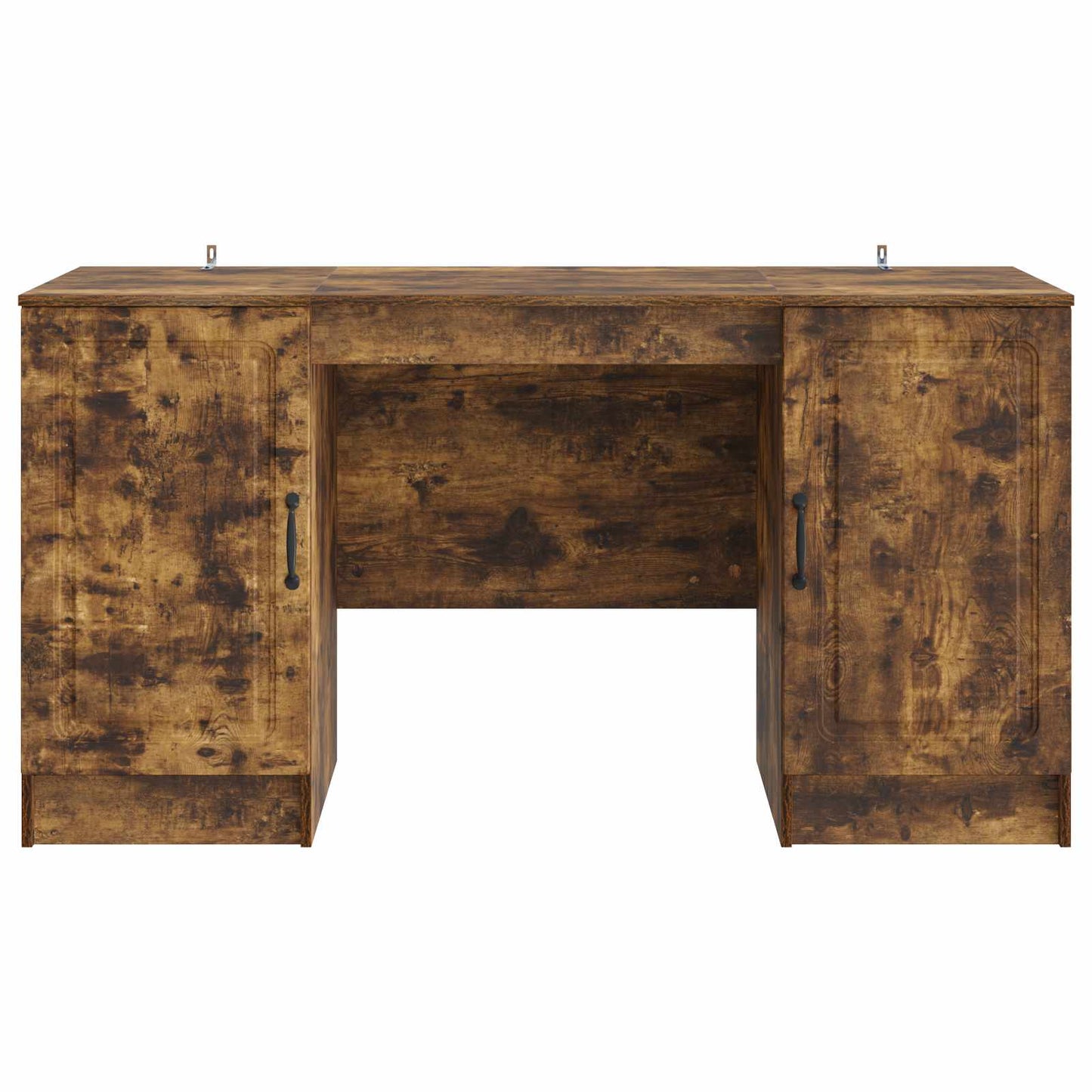 Desk with Shelf Smoked Oak 142.5 x 50 x 75 cm Engineered Wood