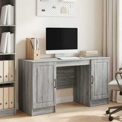 Desk with Shelf Grey Sonoma 142.5 x 50 x 75 cm Engineered Wood