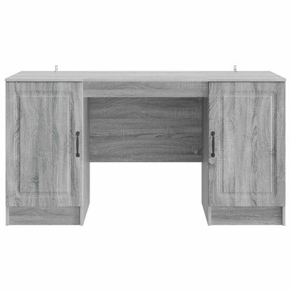 Desk with Shelf Grey Sonoma 142.5 x 50 x 75 cm Engineered Wood