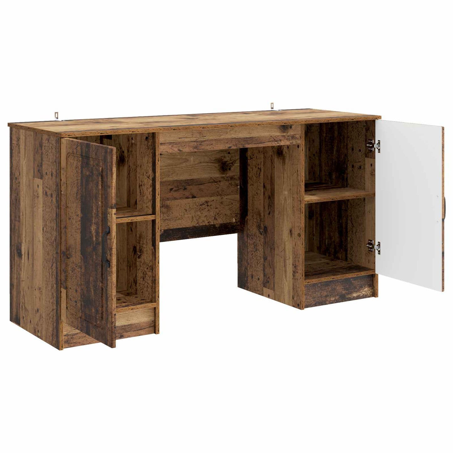 Desk with Shelf Old Wood 142.5 x 50 x 75 cm Engineered Wood