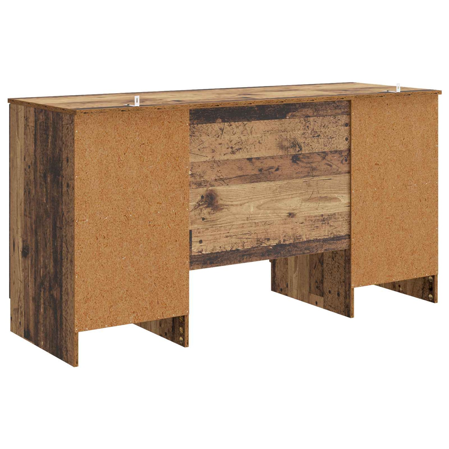 Desk with Shelf Old Wood 142.5 x 50 x 75 cm Engineered Wood
