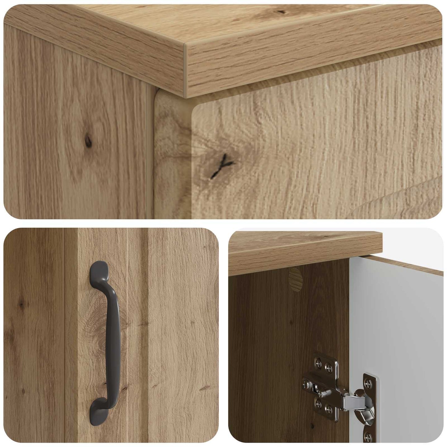Desk with Shelf Artisan Oak 142.5 x 50 x 75 cm Engineered Wood