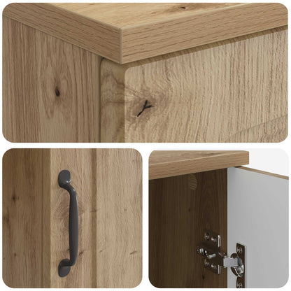 Desk with Shelf Artisan Oak 142.5 x 50 x 75 cm Engineered Wood