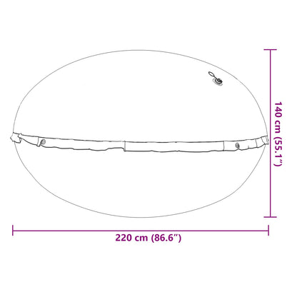 Winter Pool Pillow Blue Ø 220 x 140 cm PVC