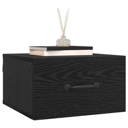 Bedside Cabinet Black Oak 35 x 35 x 20 cm Engineered Wood