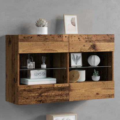 TV Wall Cabinet Old Wood 98.5 x 30 x 60.5 cm Engineered Wood