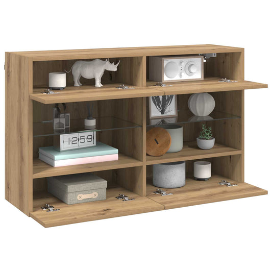 TV Wall Cabinet Artisan Oak 98.5 x 30 x 60.5 cm Engineered Wood