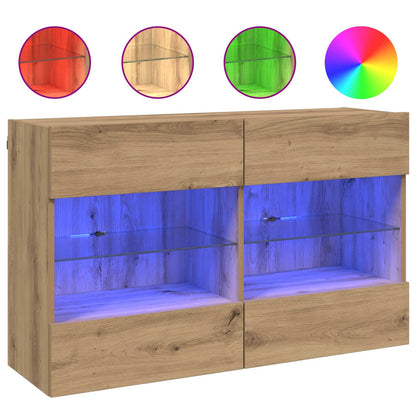 TV Wall Cabinet Artisan Oak 98.5 x 30 x 60.5 cm Engineered Wood