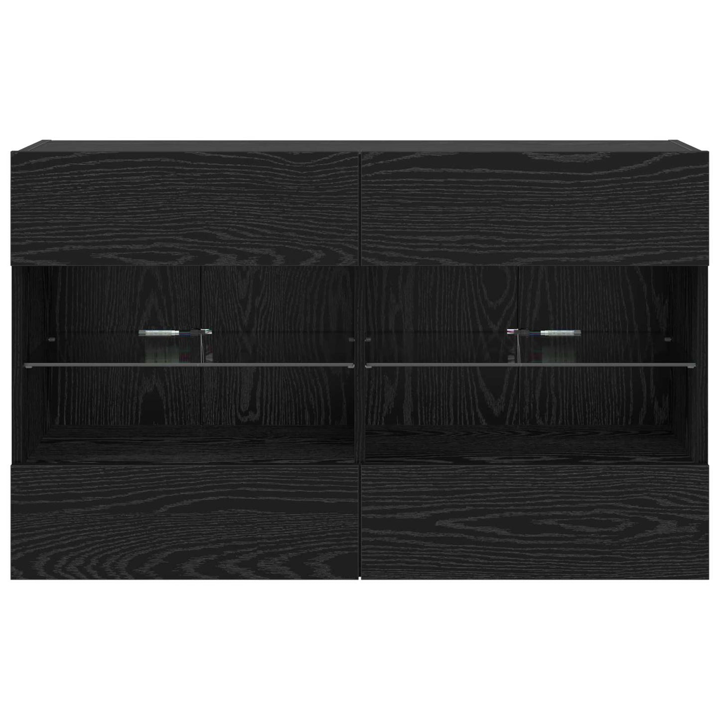 TV Wall Cabinet Black Oak 98.5 x 30 x 60.5 cm Engineered Wood