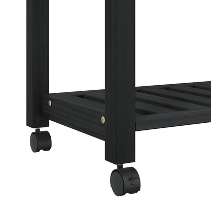 Kitchen Trolley MONZA Black 60 x 40 x 88.5 cm Solid Pine Wood