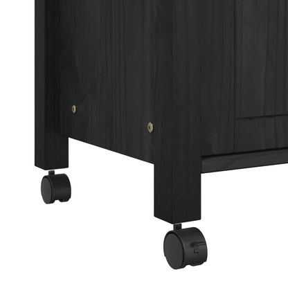 Kitchen Trolley MONZA Black 60 x 40 x 88.5 cm Solid Pine Wood