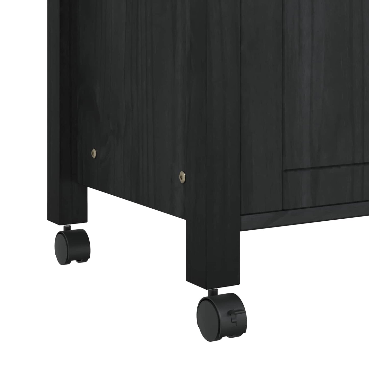 Kitchen Trolley Plain Black 84 x 40 x 88.5 cm