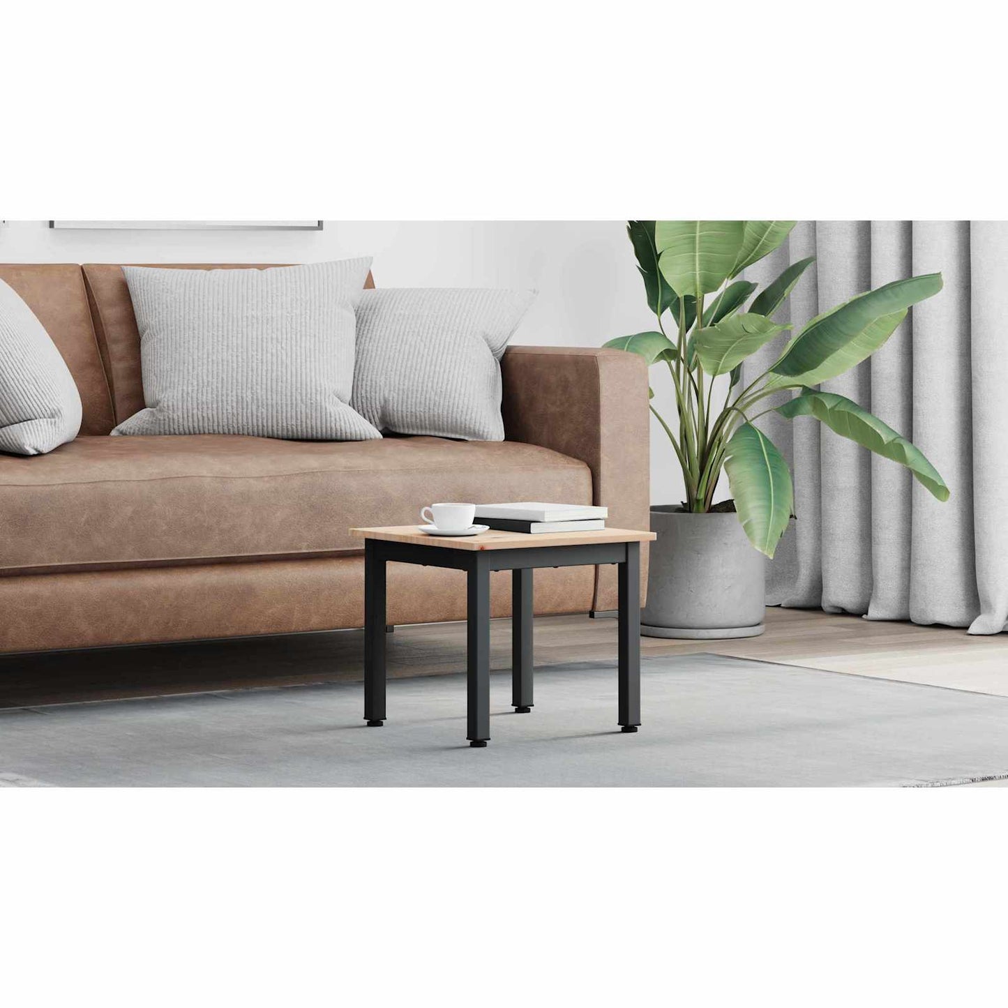 Coffee Table Natural 40 x 40 x 36 cm Solid Pine Wood