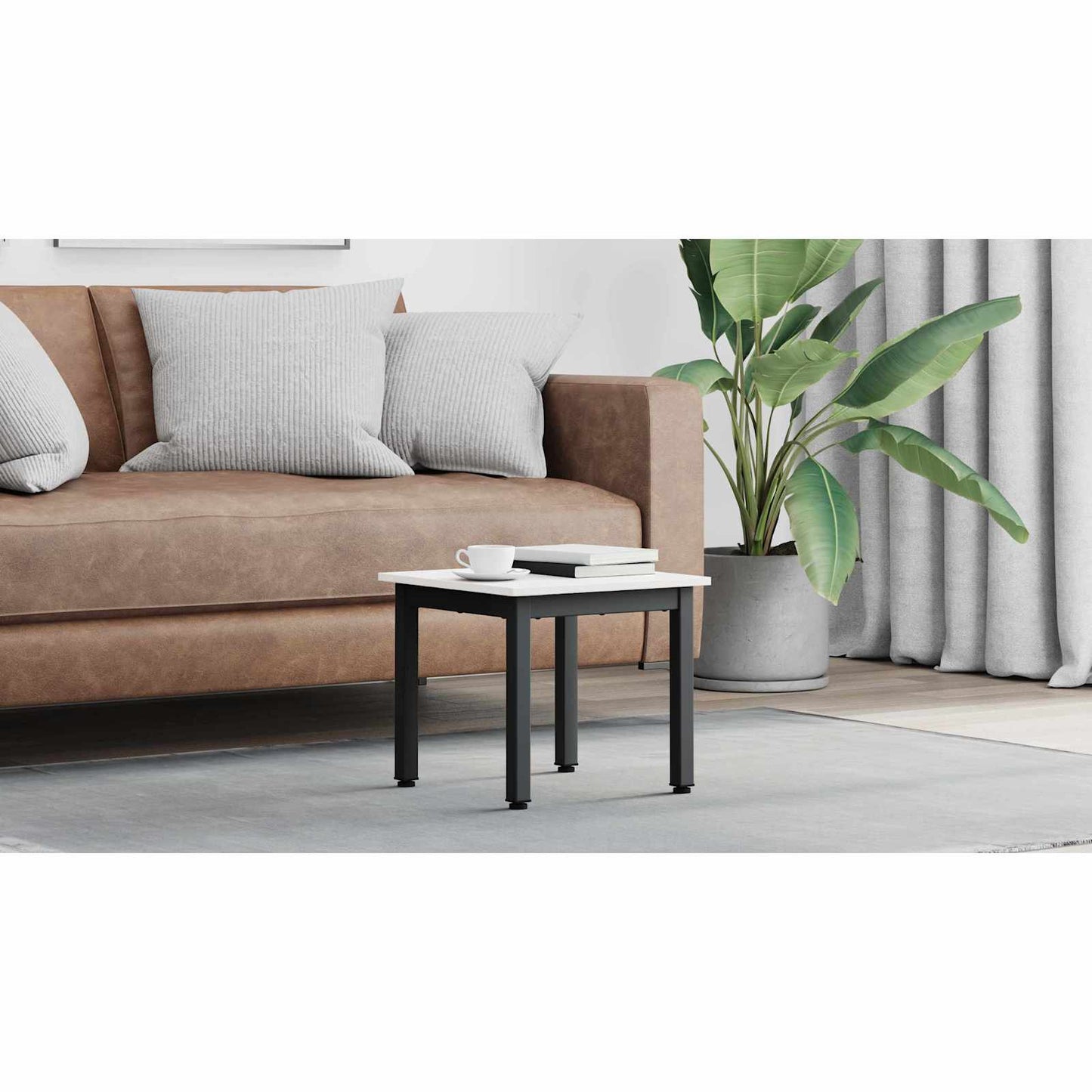Coffee Table White 40 x 40 x 36 cm Solid Pine Wood