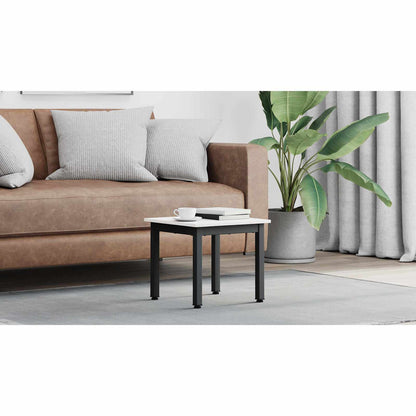 Coffee Table White 40 x 40 x 36 cm Solid Pine Wood