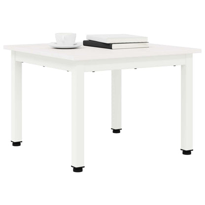 Coffee Table White 50 x 50 x 36 cm Solid Pine Wood