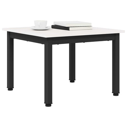 Coffee Table White 50 x 50 x 36 cm Solid Pine Wood