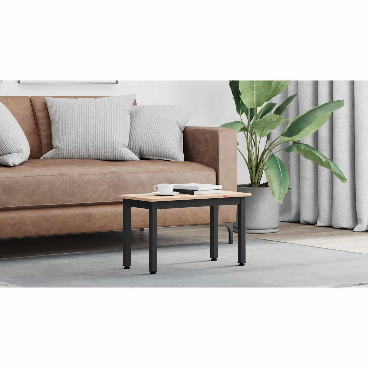 Coffee Table Natural 60 x 30 x 36 cm Solid Pine Wood