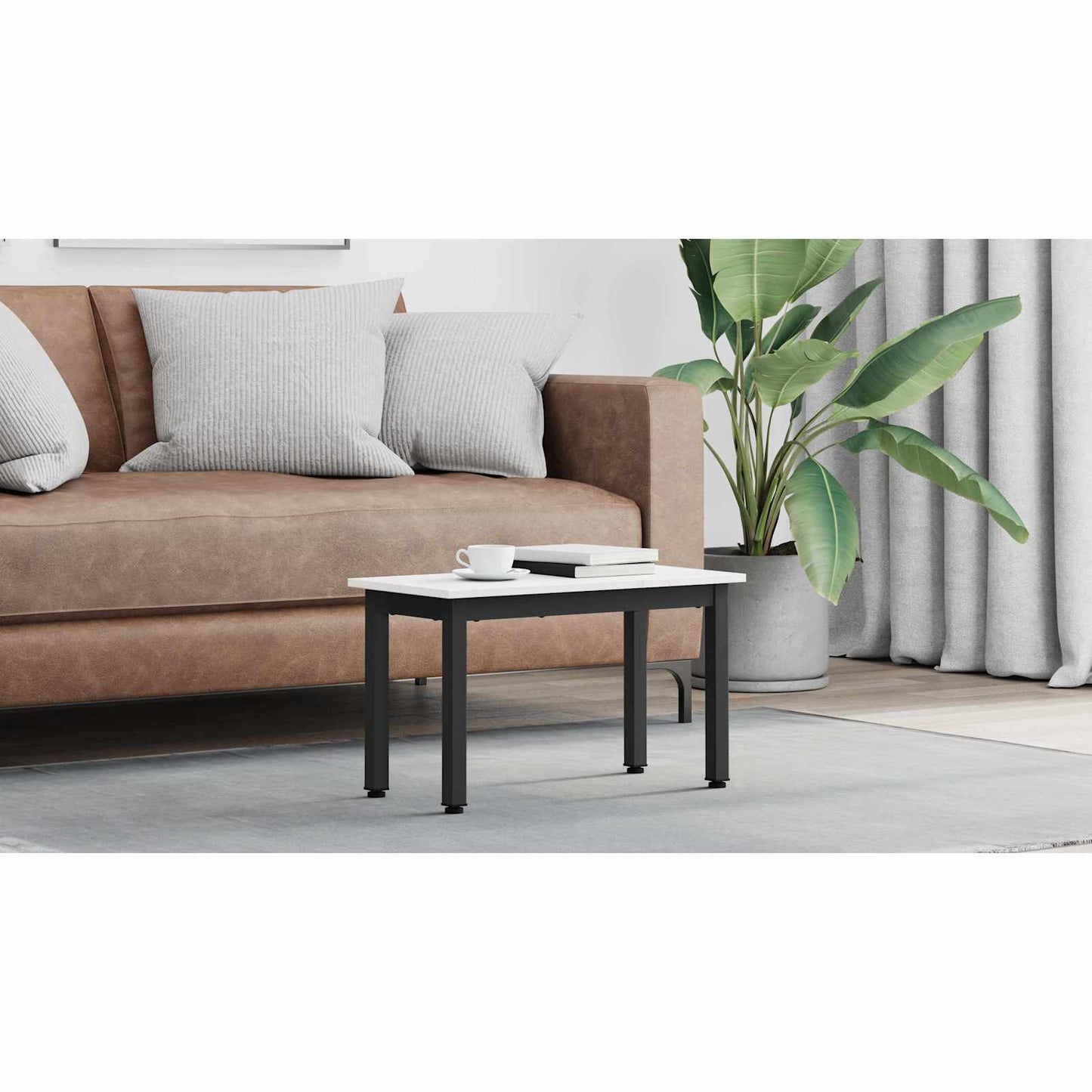 Coffee Table White 60 x 30 x 36 cm Solid Pine Wood