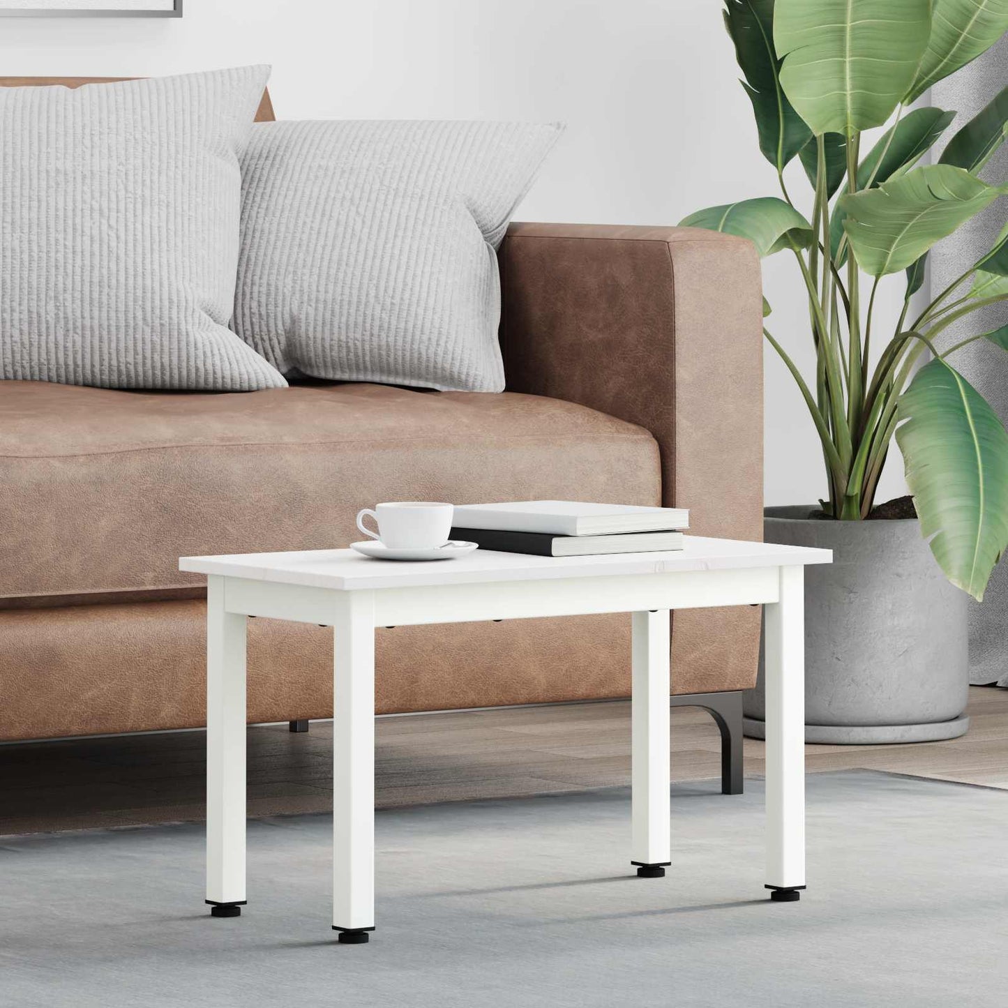 Coffee Table White 60 x 30 x 36 cm Solid Pine Wood