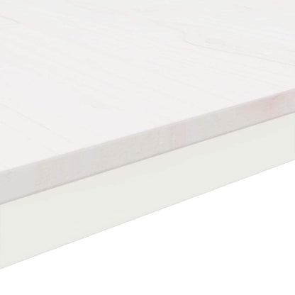 Coffee Table White 60 x 60 x 36 cm Solid Pine Wood