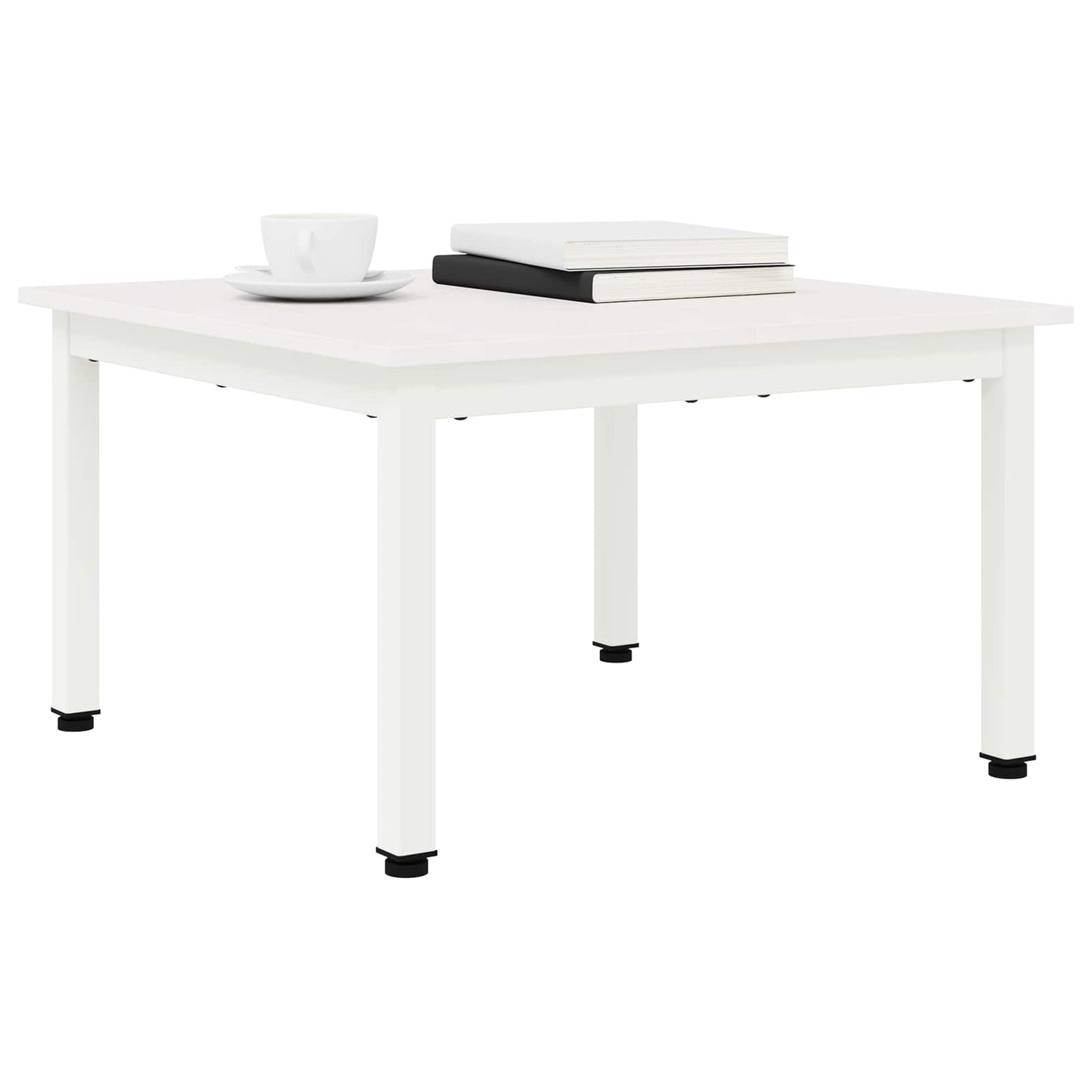 Coffee Table White 60 x 60 x 36 cm Solid Pine Wood
