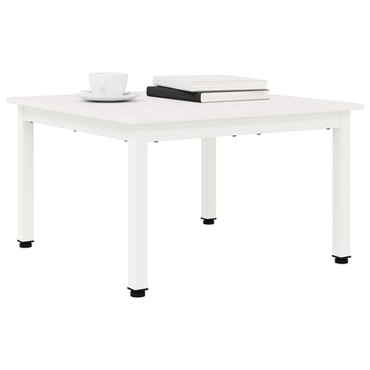 Coffee Table White 60 x 60 x 36 cm Solid Pine Wood