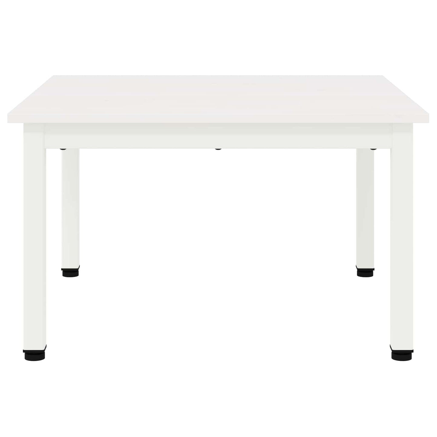 Coffee Table White 60 x 60 x 36 cm Solid Pine Wood