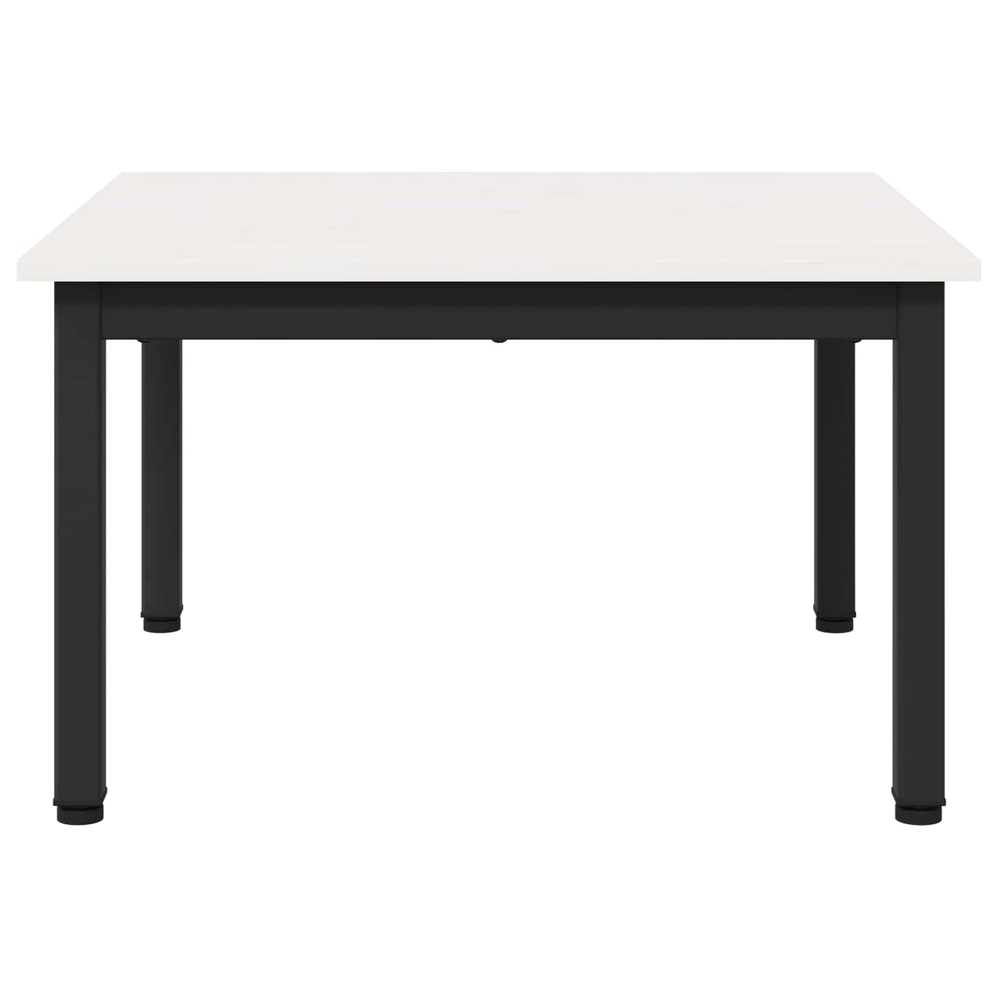 Coffee Table White 60 x 60 x 36 cm Solid Pine Wood