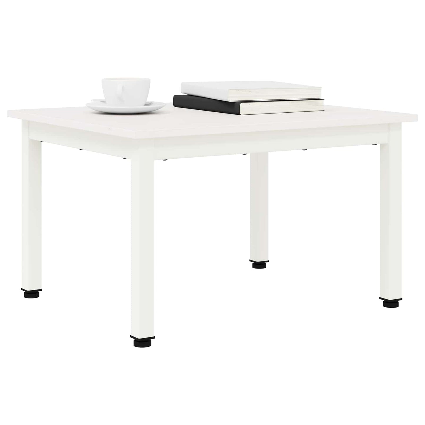 Coffee Table White 60 x 50 x 36 cm Solid Pine Wood