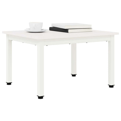 Coffee Table White 60 x 50 x 36 cm Solid Pine Wood