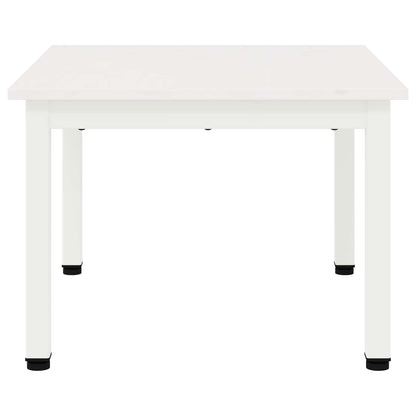 Coffee Table White 60 x 50 x 36 cm Solid Pine Wood