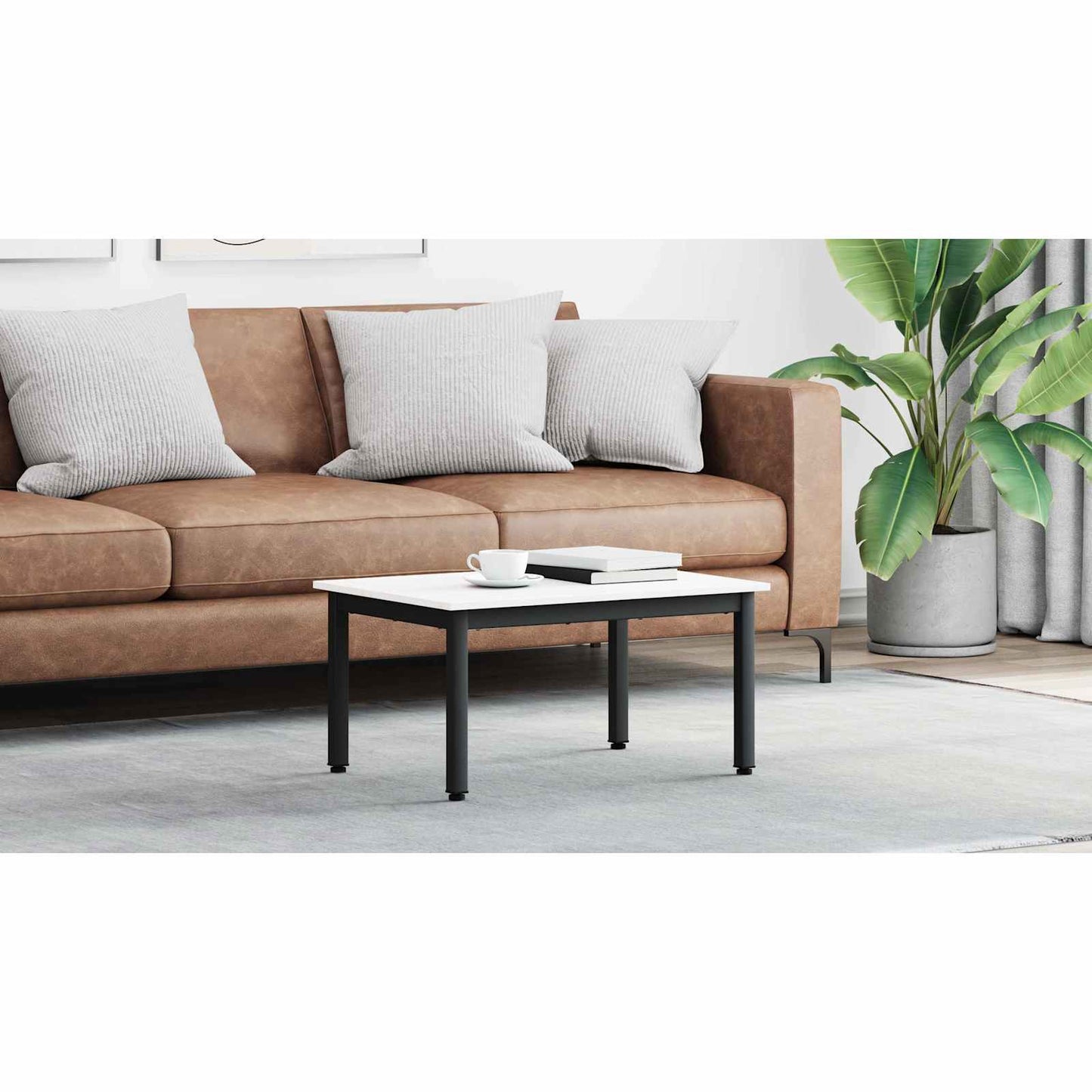 Coffee Table White 70 x 50 x 36 cm Solid Pine Wood