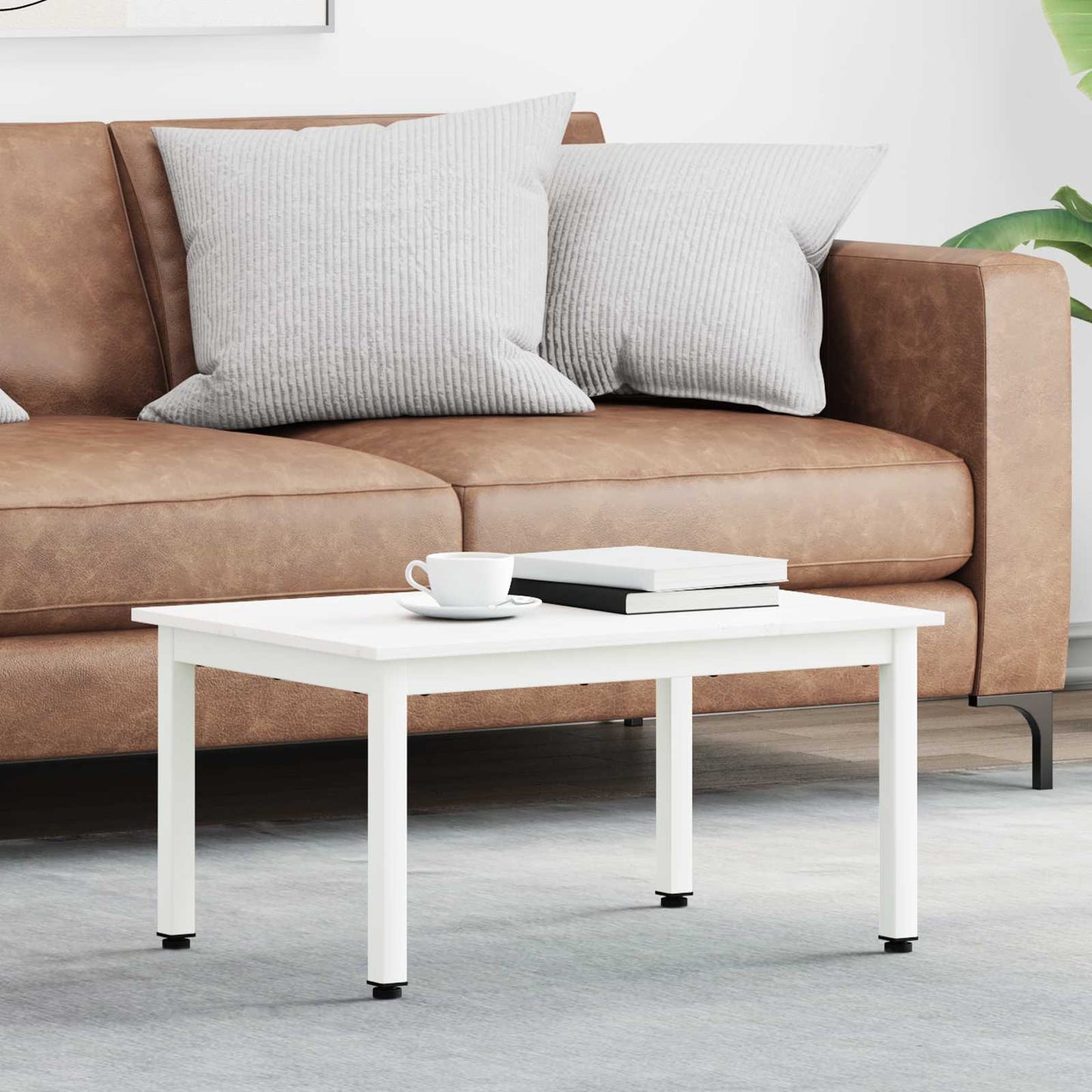 Coffee Table White 70 x 50 x 36 cm Solid Pine Wood