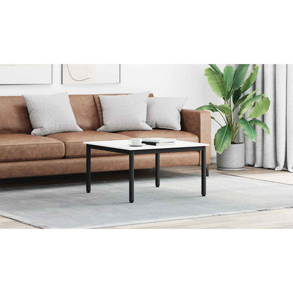 Coffee Table White 80 x 80 x 45 cm Solid Pine Wood