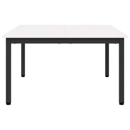 Coffee Table White 80 x 80 x 45 cm Solid Pine Wood