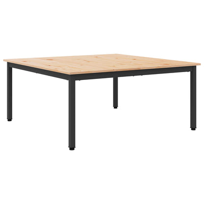 Coffee Table Natural 100 x 100 x 45 cm Solid Pine Wood