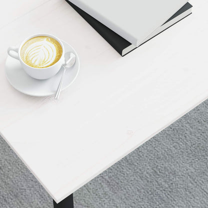 Coffee Table White 100 x 100 x 45 cm Solid Pine Wood