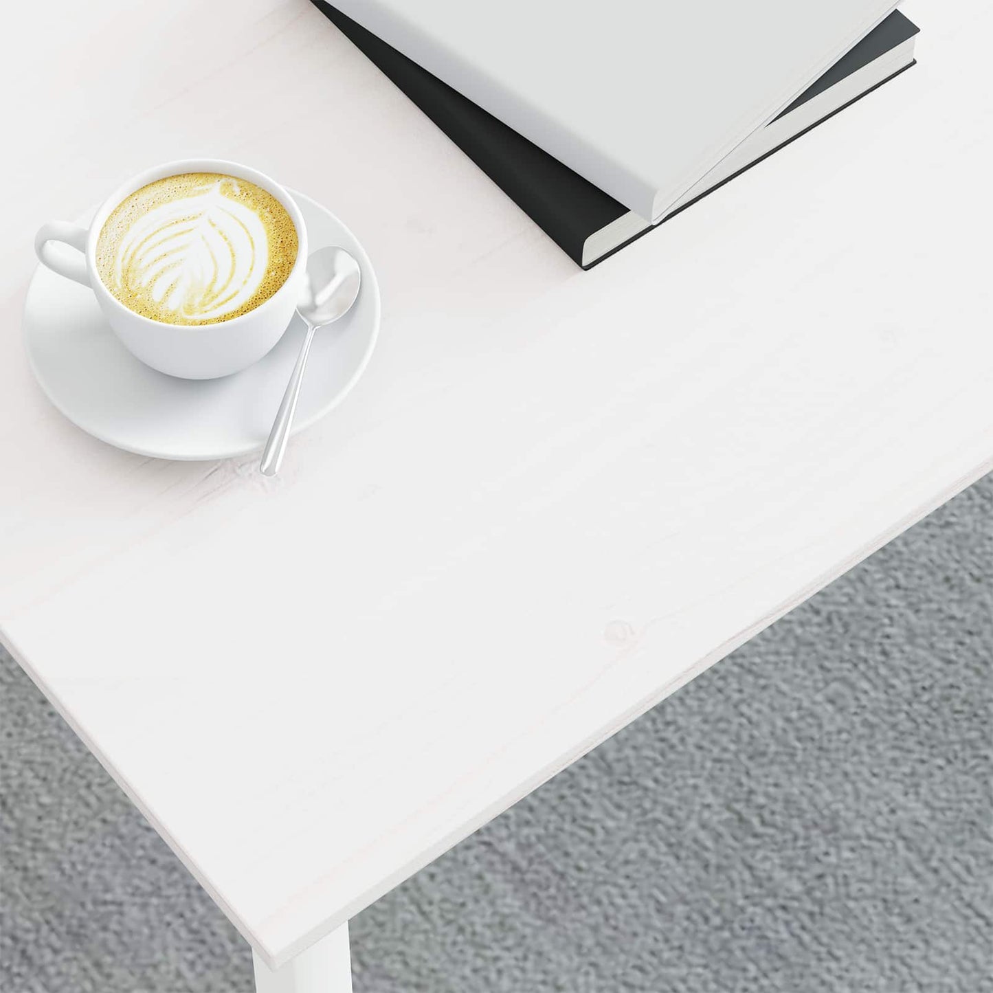 Coffee Table White 100 x 100 x 45 cm Solid Pine Wood