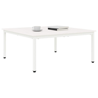 Coffee Table White 100 x 100 x 45 cm Solid Pine Wood