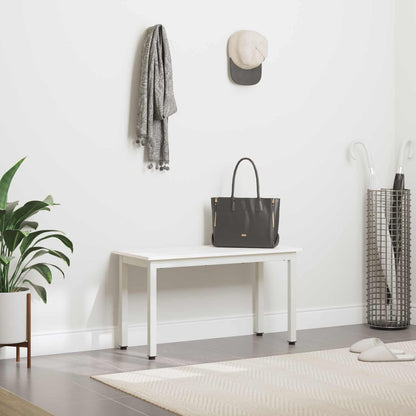 Bench White 80 x 35 x 45 cm Solid Pine Wood