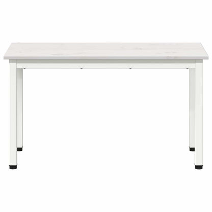 Bench White 80 x 35 x 45 cm Solid Pine Wood