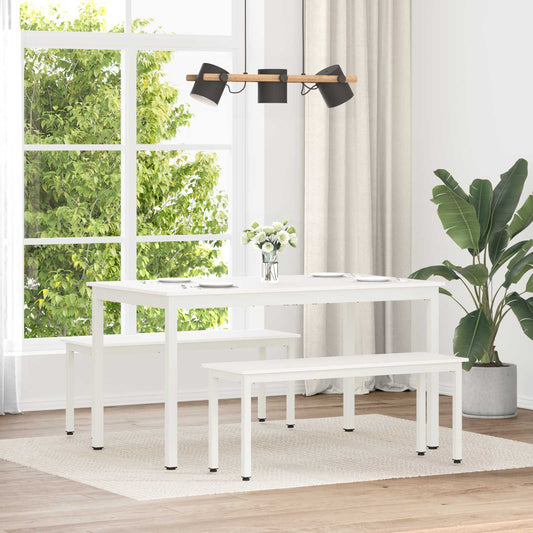 Bench White 110 x 35 x 45 cm Solid Pine Wood