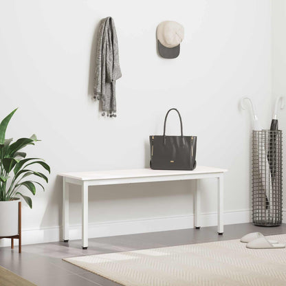 Bench White 110 x 35 x 45 cm Solid Pine Wood