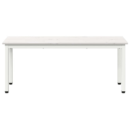 Bench White 110 x 35 x 45 cm Solid Pine Wood