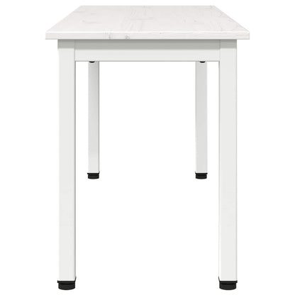 Bench White 110 x 35 x 45 cm Solid Pine Wood