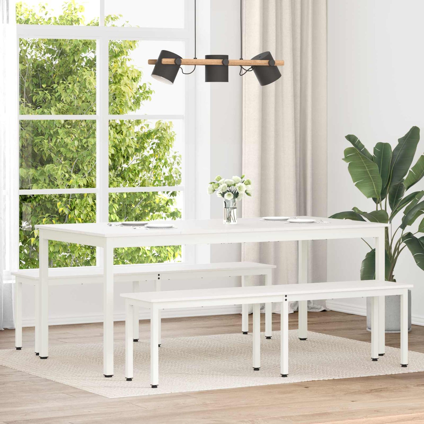 Bench White 160 x 35 x 45 cm Solid Pine Wood