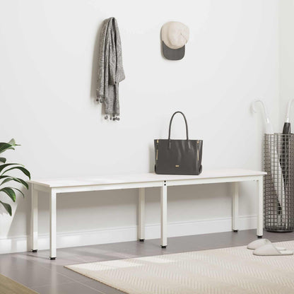 Bench White 160 x 35 x 45 cm Solid Pine Wood